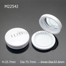 Fashion Round With Mirror Étui de maquillage vide Magnet Compact Container